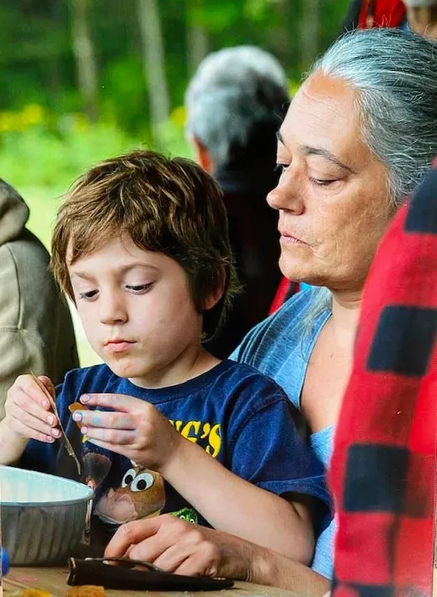 Grandmother and grandson