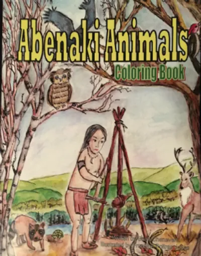 Cover of Abenaki Animals coloring book.