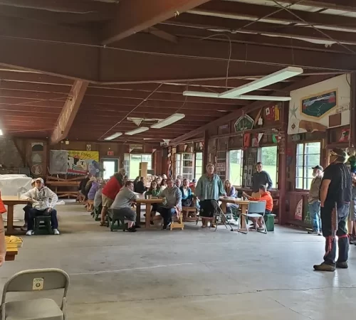 The dining hall at Mount Norris Scout Reservation.