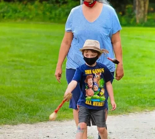 Grandmother and grandson