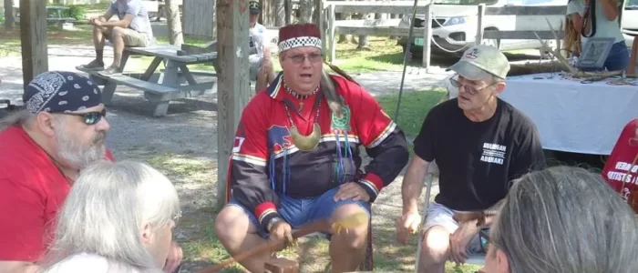 Chief Don leading the drum.