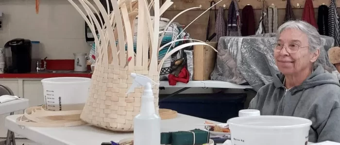 Another pack basket being made.