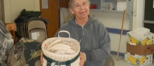 Diane with her pack basket.