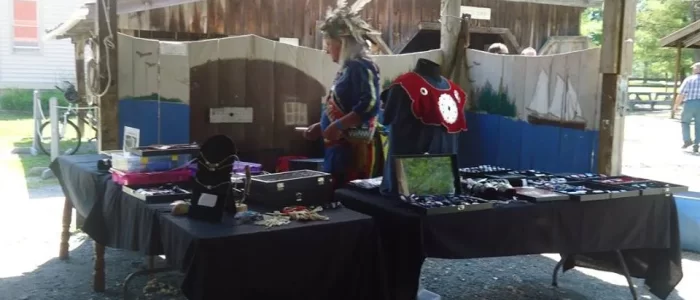 Vending at the Arts Market at the Abenaki Heritage Weekend.