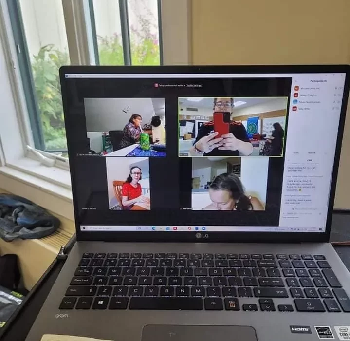 A computer screen showing a Zoom meeting.