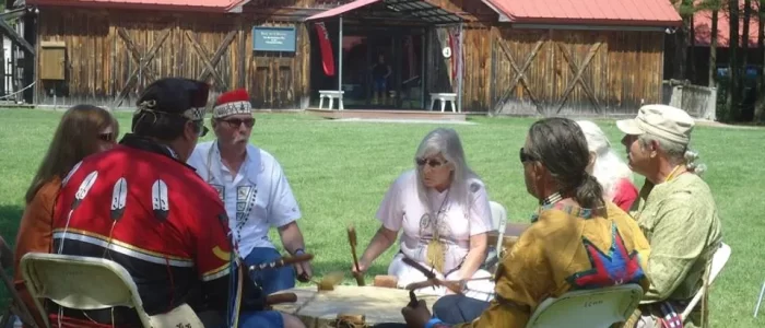 Some of our beloved Elders at the drum