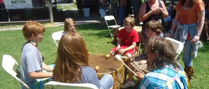 The Nulhegan Youth at the big drum.