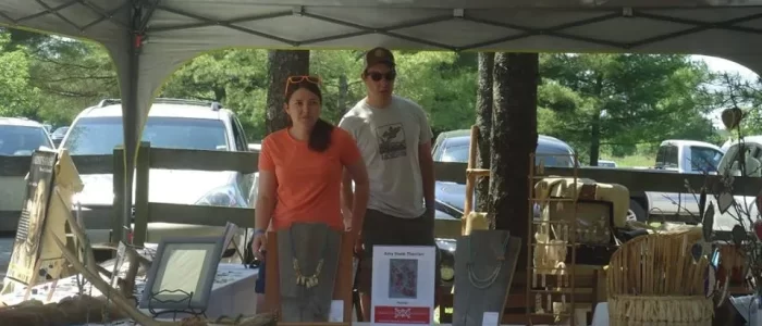 Vending in the Arts Market at the Abenaki Heritage Weekend.