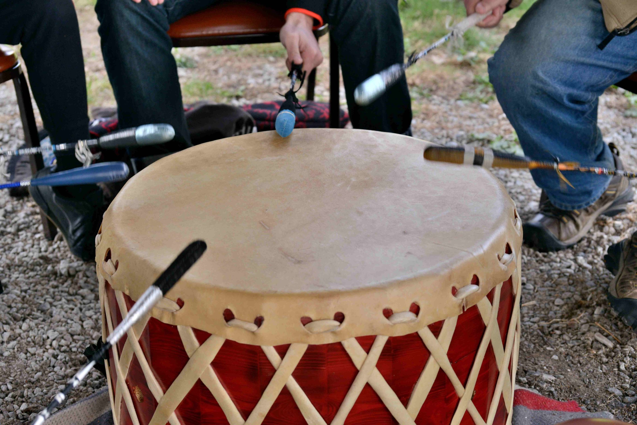 Big drum at Mount Kearsarge powwow.