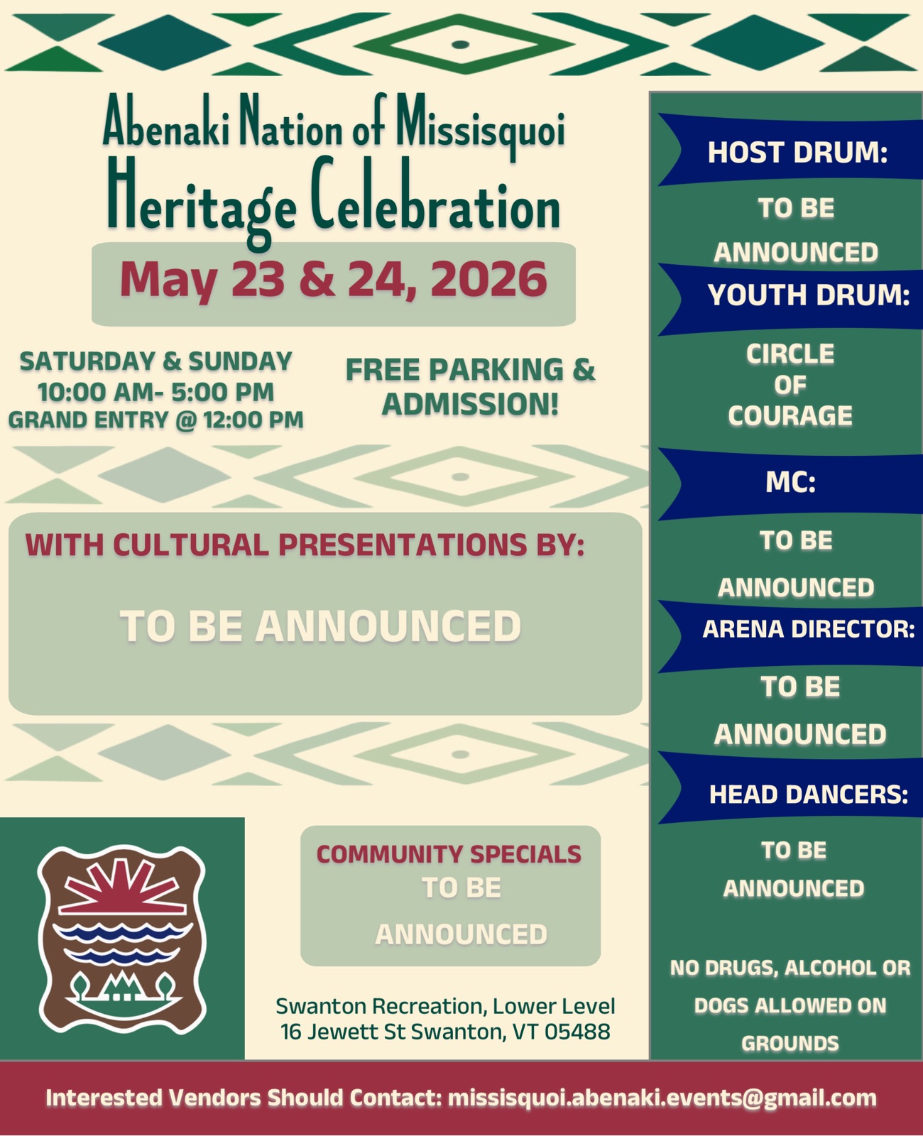 Missisquoi Heritage Celebration Poster